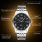 SKMEI 9058 Multifunctional Outdoor Fashion Waterproof Steel Strip Quartz Wrist Watch(Men Style White)