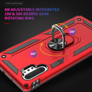 For Galaxy Note 10+ Armor Shockproof TPU + PC Protective Case with 360 Degree Rotation Holder(Black)
