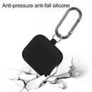 Anti-fall Silicone Charging Box Protective Case with Carabiner for AirPods 2(Sky Blue)