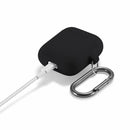 Anti-fall Silicone Charging Box Protective Case with Carabiner for AirPods 2(Yellow)