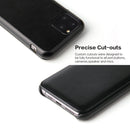 Fierre Shann Business Magnetic Horizontal Flip Genuine Leather Case For iPhone 11(Black)