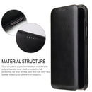 Fierre Shann Business Magnetic Horizontal Flip Genuine Leather Case For iPhone 11(Black)