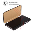 Fierre Shann Business Magnetic Horizontal Flip Genuine Leather Case For iPhone 11(Black)
