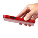 Fierre Shann Business Magnetic Horizontal Flip Genuine Leather Case For iPhone 11(Red)