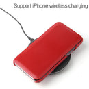 Fierre Shann Business Magnetic Horizontal Flip Genuine Leather Case For iPhone 11(Red)