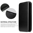 Fierre Shann Business Magnetic Horizontal Flip Genuine Leather Case For iPhone 12 mini(Black)