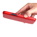 Fierre Shann Business Magnetic Horizontal Flip Genuine Leather Case For iPhone 12 mini(Red)
