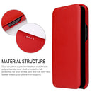 Fierre Shann Business Magnetic Horizontal Flip Genuine Leather Case For iPhone 12 mini(Red)