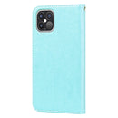 Rose Embossed Horizontal Flip PU Leather Case with Holder & Card Slots & Wallet For iPhone 12 Pro(Green)