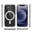 Magsafe Case Simple Magnetic Ring All-inclusive Clear Crystal Acrylic PC +TPU Shockproof Case For iPhone 11(Transparent)