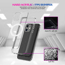 Magsafe Case Simple Magnetic Ring All-inclusive Clear Crystal Acrylic PC +TPU Shockproof Case For iPhone 11(Transparent)