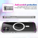 Magsafe Case Simple Magnetic Ring All-inclusive Clear Crystal Acrylic PC +TPU Shockproof Case For iPhone 11 Pro(Transparent)