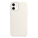 Magnetic Liquid Silicone Full Coverage Shockproof Magsafe Case with Magsafe Charging Magnet For iPhone 12 mini(White)