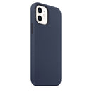 Magnetic Liquid Silicone Full Coverage Shockproof Magsafe Case with Magsafe Charging Magnet For iPhone 12 mini(Navy Blue)