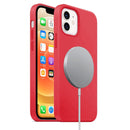 Magnetic Liquid Silicone Full Coverage Shockproof Magsafe Case with Magsafe Charging Magnet For iPhone 12 mini(Red)