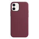 Magnetic Liquid Silicone Full Coverage Shockproof Magsafe Case with Magsafe Charging Magnet For iPhone 12 mini(Wine Red)