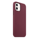 Magnetic Liquid Silicone Full Coverage Shockproof Magsafe Case with Magsafe Charging Magnet For iPhone 12 mini(Wine Red)