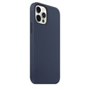 Magnetic Liquid Silicone Full Coverage Shockproof Magsafe Case with Magsafe Charging Magnet For iPhone 12 / 12 Pro(Navy Blue)