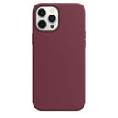 Magnetic Liquid Silicone Full Coverage Shockproof Magsafe Case with Magsafe Charging Magnet For iPhone 12 / 12 Pro(Wine Red)