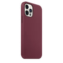 Magnetic Liquid Silicone Full Coverage Shockproof Magsafe Case with Magsafe Charging Magnet For iPhone 12 Pro Max(Wine Red)