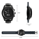 T4M 0.49 inch OLED Screen 30m Waterproof Smart Quartz Watch, Support Sleep Monitor / Heart Rate Monitor / Blood Pressure Monitor, Style: Leather Strap(Black)