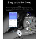 T4M 0.49 inch OLED Screen 30m Waterproof Smart Quartz Watch, Support Sleep Monitor / Heart Rate Monitor / Blood Pressure Monitor, Style: Leather Strap(Black)