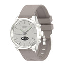 T4W 0.49 inch OLED Screen 30m Waterproof Smart Quartz Watch, Support Sleep Monitor / Heart Rate Monitor / Blood Pressure Monitor, Style: Silicone Strap(Light Brown)