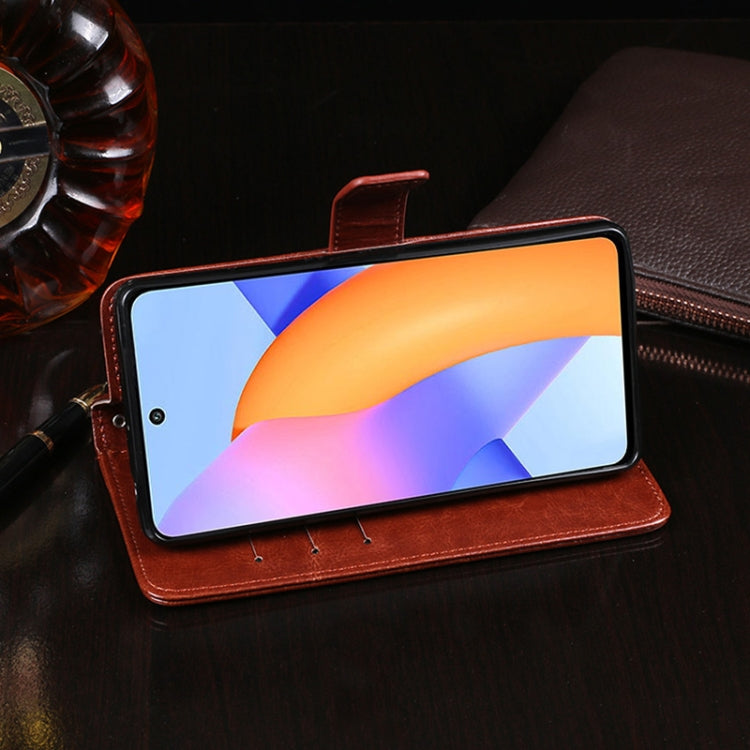 For Huawei Honor 10X Lite idewei Crazy Horse Texture Horizontal Flip Leather Case with Holder & Card Slots & Wallet(Red)