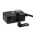 CS-1204A1 Motorcycle Dual USB QC3.0 Fast Charger 9V-32V Voltmeter Dual Bracket