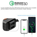 CS-1204A1 Motorcycle Dual USB QC3.0 Fast Charger 9V-32V Voltmeter Dual Bracket