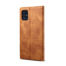 For Samsung Galaxy A31 GUSSIM GS-001 Business Style Horizontal Flip Skin Feel PU Leather Case with Holder & Card Slots & Wallet & Photo Frame(Brown)