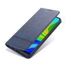 For Xiaomi Redmi Note 9 / 10X AZNS Magnetic Calf Texture Horizontal Flip Leather Case with Card Slots & Holder & Wallet(Dark Blue)