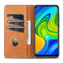 For Xiaomi Redmi Note 9 / 10X AZNS Magnetic Calf Texture Horizontal Flip Leather Case with Card Slots & Holder & Wallet(Dark Blue)