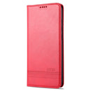 For Xiaomi Redmi Note 9 / 10X AZNS Magnetic Calf Texture Horizontal Flip Leather Case with Card Slots & Holder & Wallet(Red)