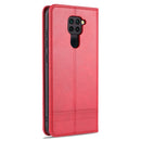 For Xiaomi Redmi Note 9 / 10X AZNS Magnetic Calf Texture Horizontal Flip Leather Case with Card Slots & Holder & Wallet(Red)