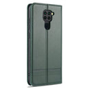 For Xiaomi Redmi Note 9 / 10X AZNS Magnetic Calf Texture Horizontal Flip Leather Case with Card Slots & Holder & Wallet(Drak Green)