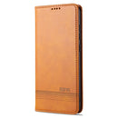 For Xiaomi Redmi Note 9 / 10X AZNS Magnetic Calf Texture Horizontal Flip Leather Case with Card Slots & Holder & Wallet(Light Brown)