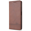 For Xiaomi Mi 10T / 10T Pro / Redmi K30s AZNS Magnetic Calf Texture Horizontal Flip Leather Case with Card Slots & Holder & Wallet(Dark Brown)