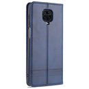 For Xiaomi Redmi Note 9 Pro / Note 9s AZNS Magnetic Calf Texture Horizontal Flip Leather Case with Card Slots & Holder & Wallet(Dark Blue)