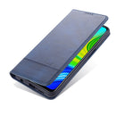 For Xiaomi Redmi Note 9 Pro / Note 9s AZNS Magnetic Calf Texture Horizontal Flip Leather Case with Card Slots & Holder & Wallet(Dark Blue)