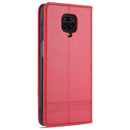 For Xiaomi Redmi Note 9 Pro / Note 9s AZNS Magnetic Calf Texture Horizontal Flip Leather Case with Card Slots & Holder & Wallet(Red)