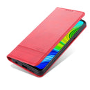 For Xiaomi Redmi Note 9 Pro / Note 9s AZNS Magnetic Calf Texture Horizontal Flip Leather Case with Card Slots & Holder & Wallet(Red)