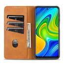 For Xiaomi Redmi Note 9 Pro / Note 9s AZNS Magnetic Calf Texture Horizontal Flip Leather Case with Card Slots & Holder & Wallet(Red)