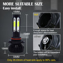 V4 9005 2 PCS DC9-36V 22W 2500LM 6000K White Light IP68 Car LED Headlight Lamps(Black)