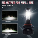 V4 9005 2 PCS DC9-36V 22W 2500LM 6000K White Light IP68 Car LED Headlight Lamps(Black)