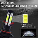 V4 9005 2 PCS DC9-36V 22W 2500LM 6000K White Light IP68 Car LED Headlight Lamps(Black)