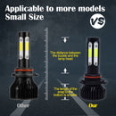 V4 9005 2 PCS DC9-36V 22W 2500LM 6000K White Light IP68 Car LED Headlight Lamps(Black)