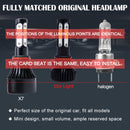 V4 9005 2 PCS DC9-36V 22W 2500LM 6000K White Light IP68 Car LED Headlight Lamps(Black)