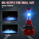 V4 9005 2 PCS DC9-36V 22W 2500LM 8000K Ice Blue Light IP68 Car LED Headlight Lamps(Red)