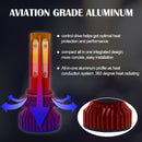 V4 9005 2 PCS DC9-36V 22W 2500LM 8000K Ice Blue Light IP68 Car LED Headlight Lamps(Red)